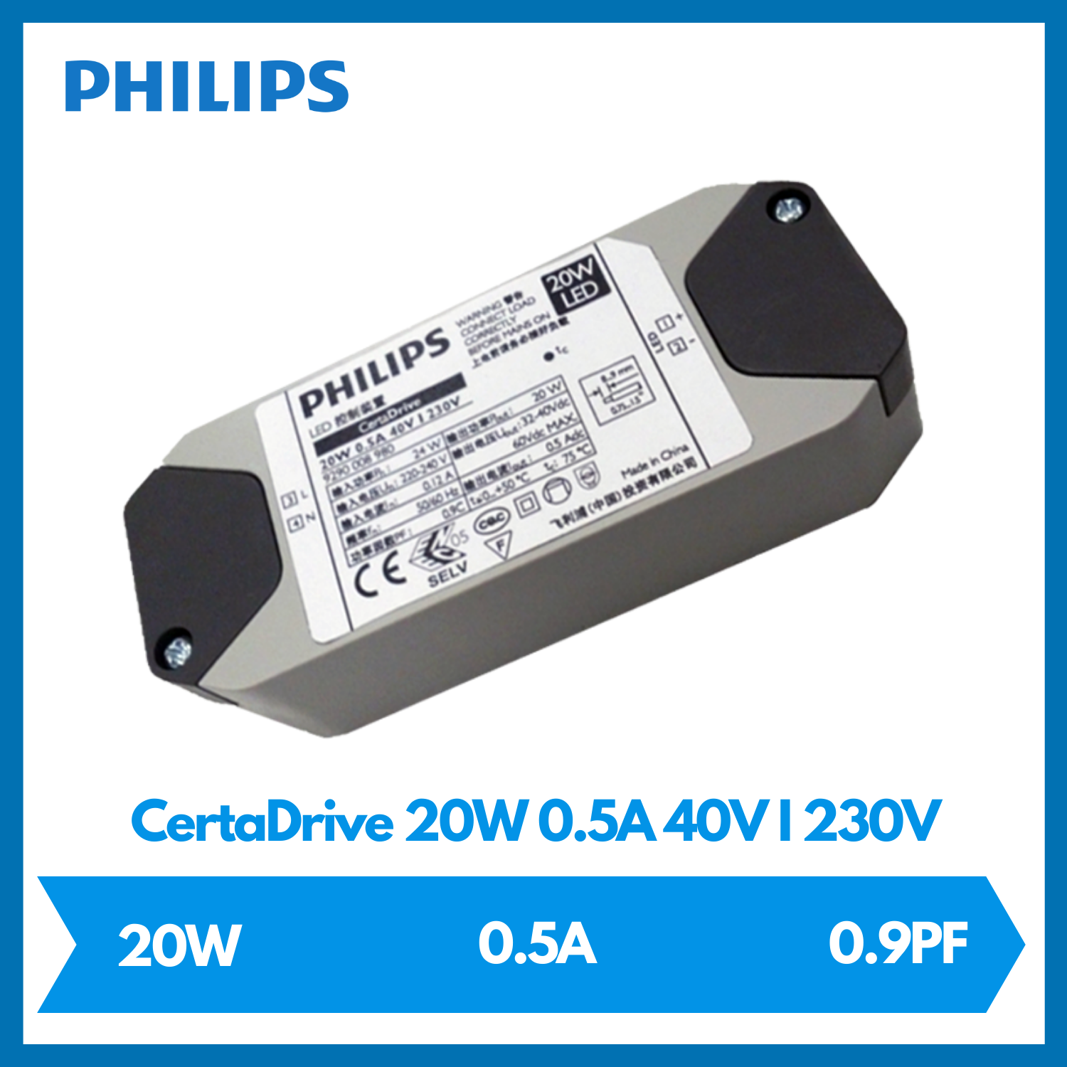 PHILIPS CertaDrive 20W 0.5A 40V I 230V