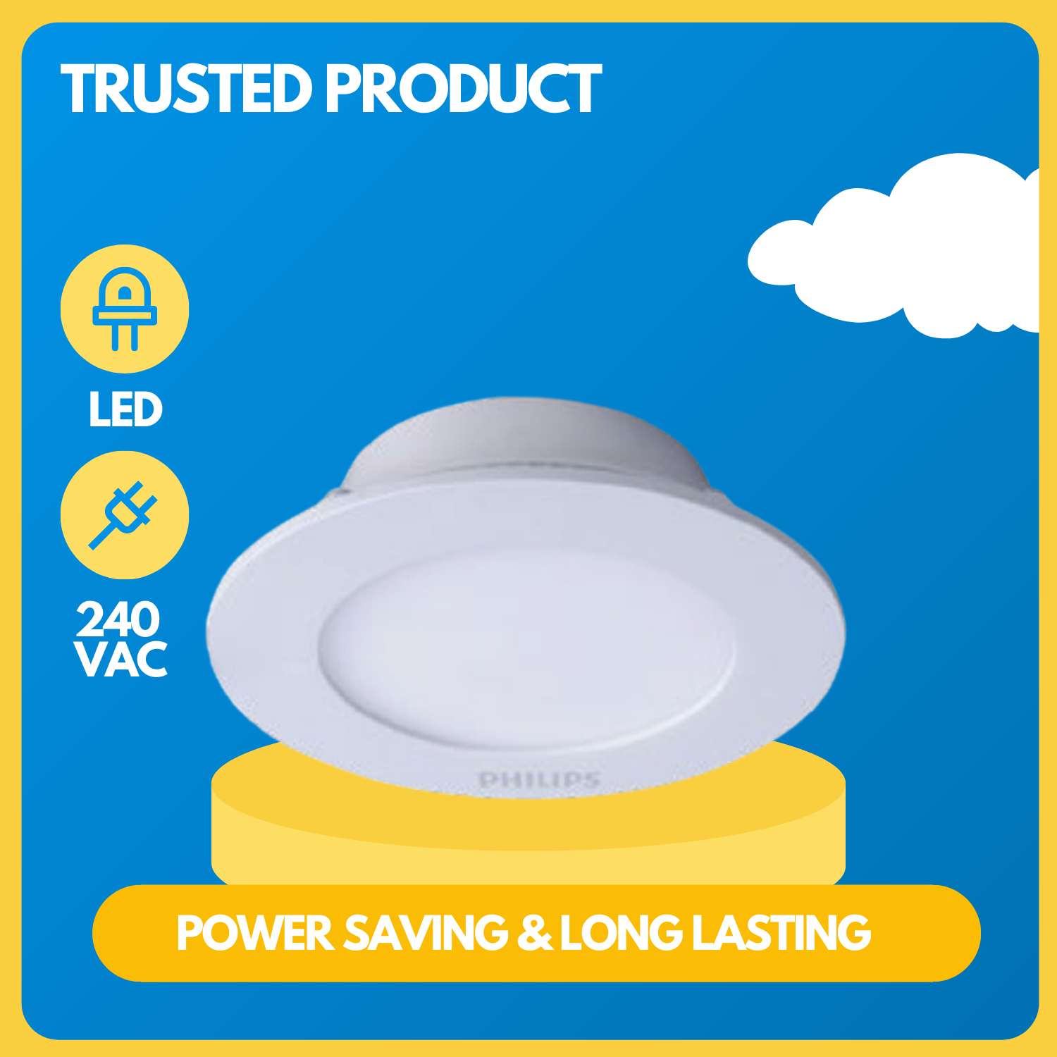 PHILIPS Essential SmartBright LED Downlight 6 Inch Round 15W [6 Units]