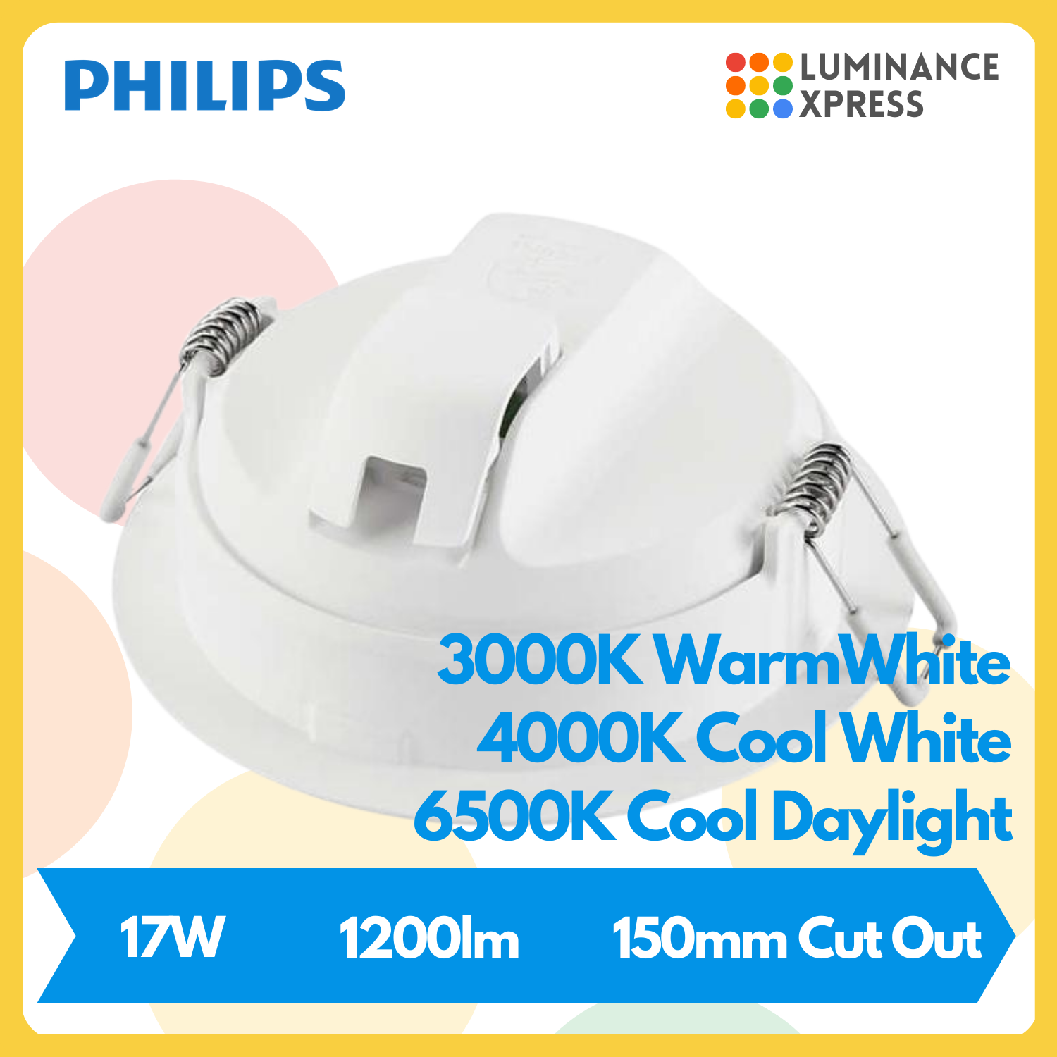 Philips Essential Meson LED Downlight 6 Inch Round 17W [12 Units]